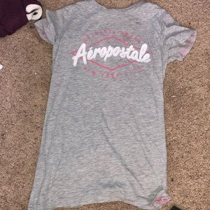 grey n pink aeropostal shirt